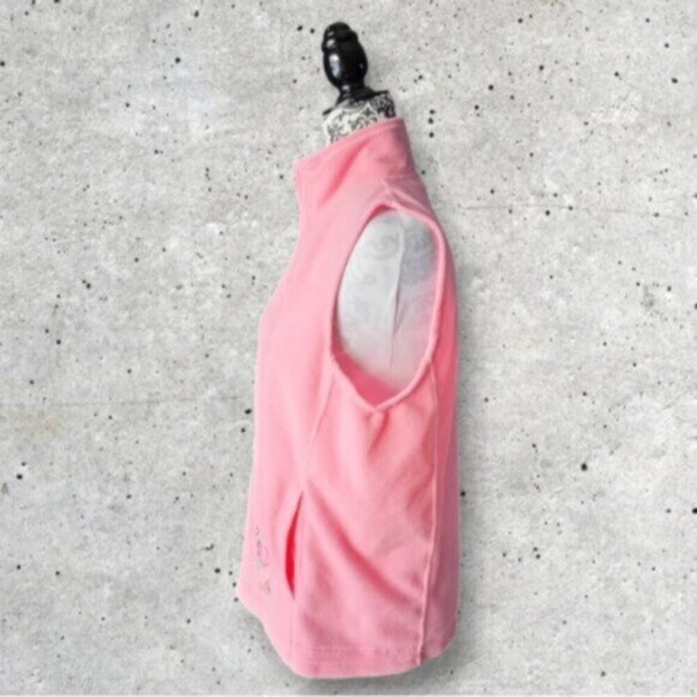 Vintage Pink Embroidered Fleece Vest Sz Large - Picture 3 of 9